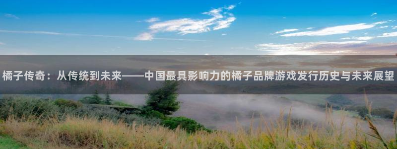 杏耀gs：橘子传奇：从传统到未来——中国最具影响力的橘子品牌游戏发行历史与未来展望