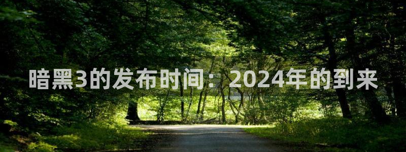 杏耀官网注册方法有哪些：暗黑3的发布时间：2024年的到来